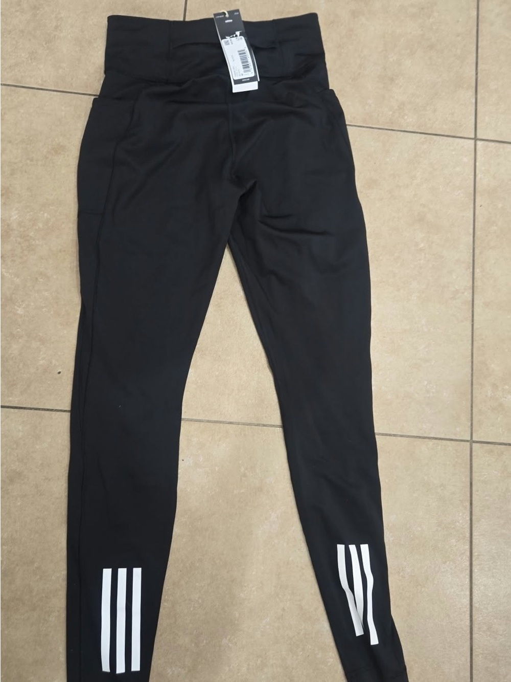 Adidas Leggings with White Stripe Accent
